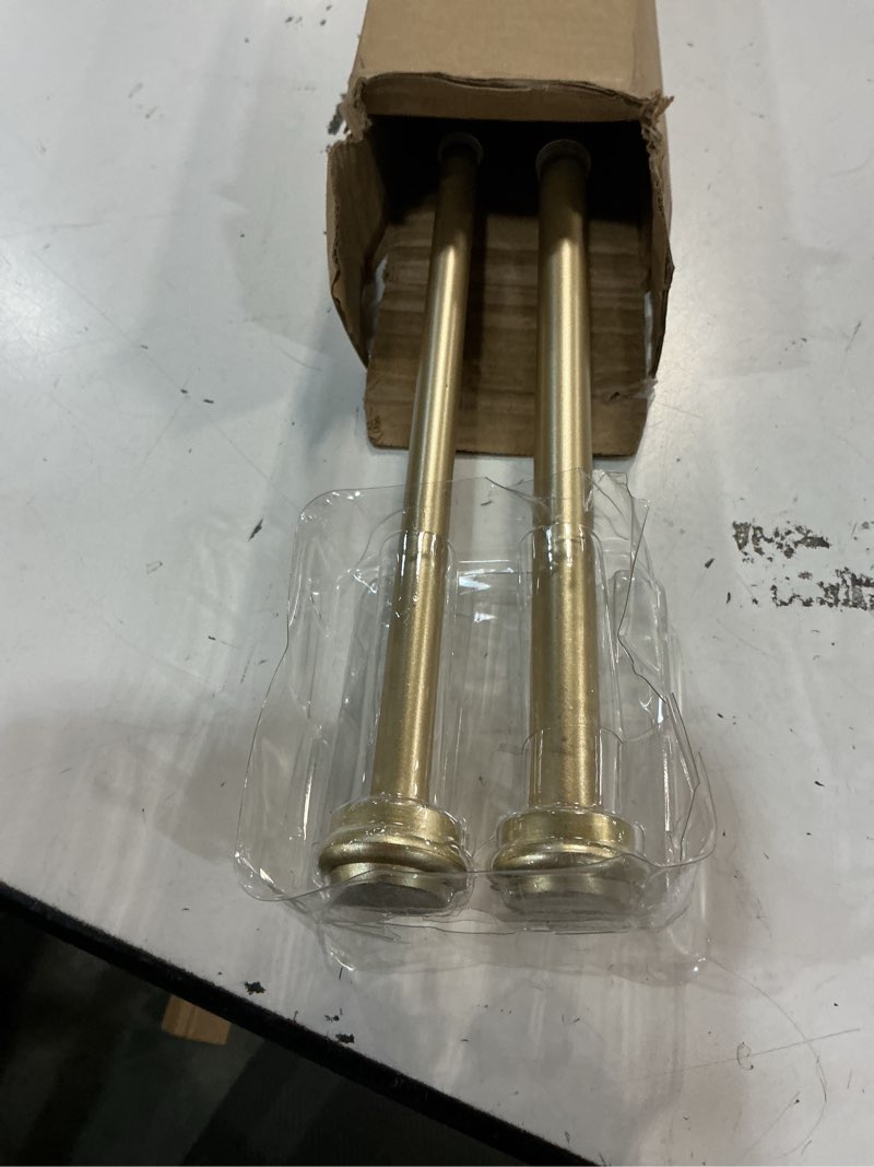 Condition photo showing Good Condition for exclusive home curtains er1025-05 3672 topper double curtain rod and finial set, 36"-72", gold gold 36"-72"