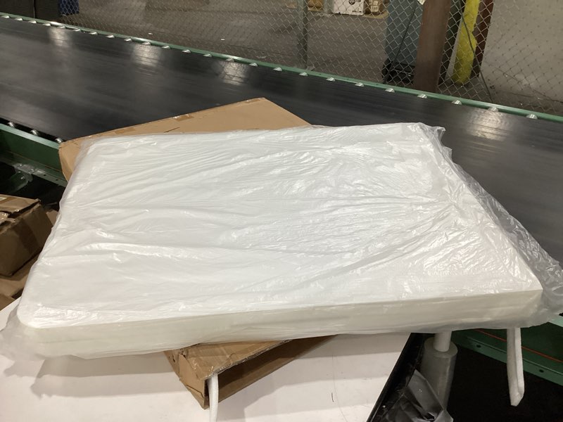 Condition photo showing New/Like New for fwti deal folding table 6ft, heavy duty portable, built in carrying handle & alloy steel legs for party, dining, wedding, events, picnic, indoor, outdoor, camping, utility, white 6ft table
