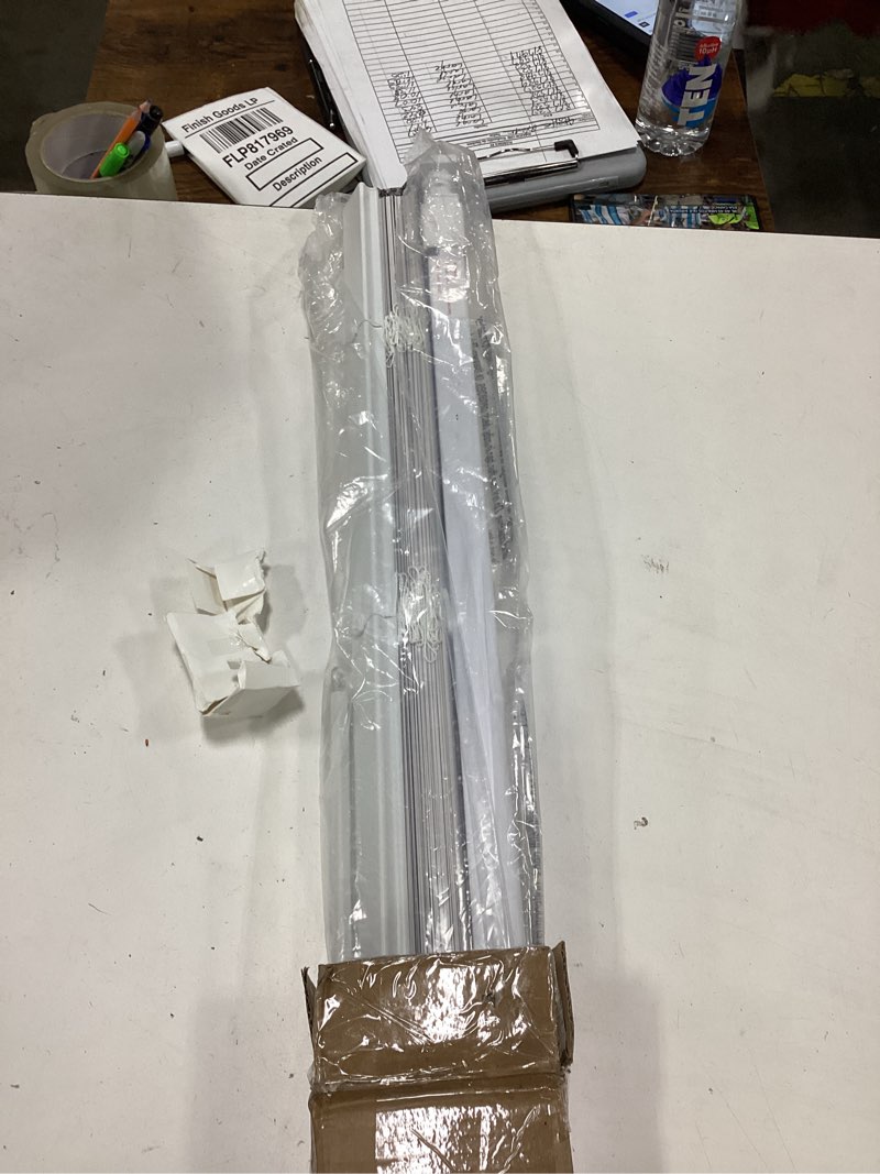 Condition photo showing Good Condition for lazblinds no tools no drill 1" vinyl mini blinds, cordless blinds for windows, light filtering horizontal window blinds & shades, 44" w x 48" h, white cordless-white 44" w x 48" h