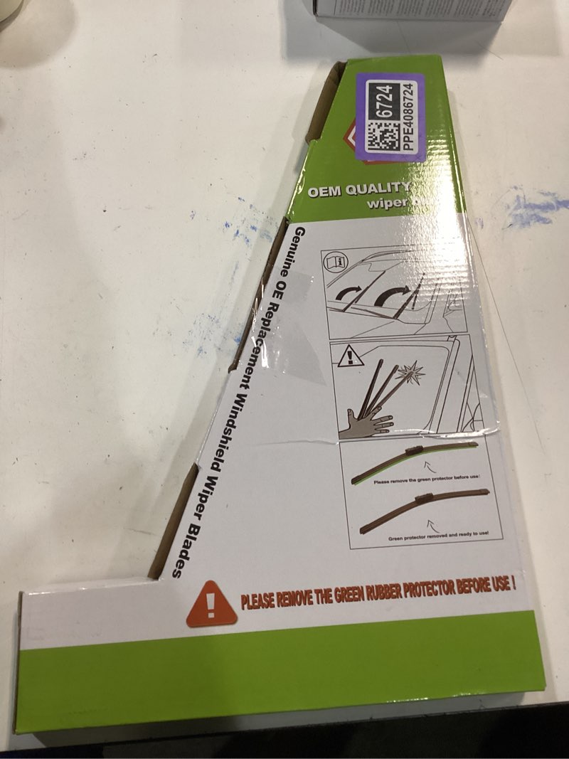 Condition photo showing New/Like New for 3Pcs Windshield Wipers for Chevrolet Chevy Trailblazer 2002-2006, Chevrolet Trailblazer EXT 2002-2006, Original Equipment Premium All Weather Wiper Blades for My Car- 22"/22"/16" (Pack of 3) J- HOOK 22''+22''+16''(Front & Rear Windshield Wiper)