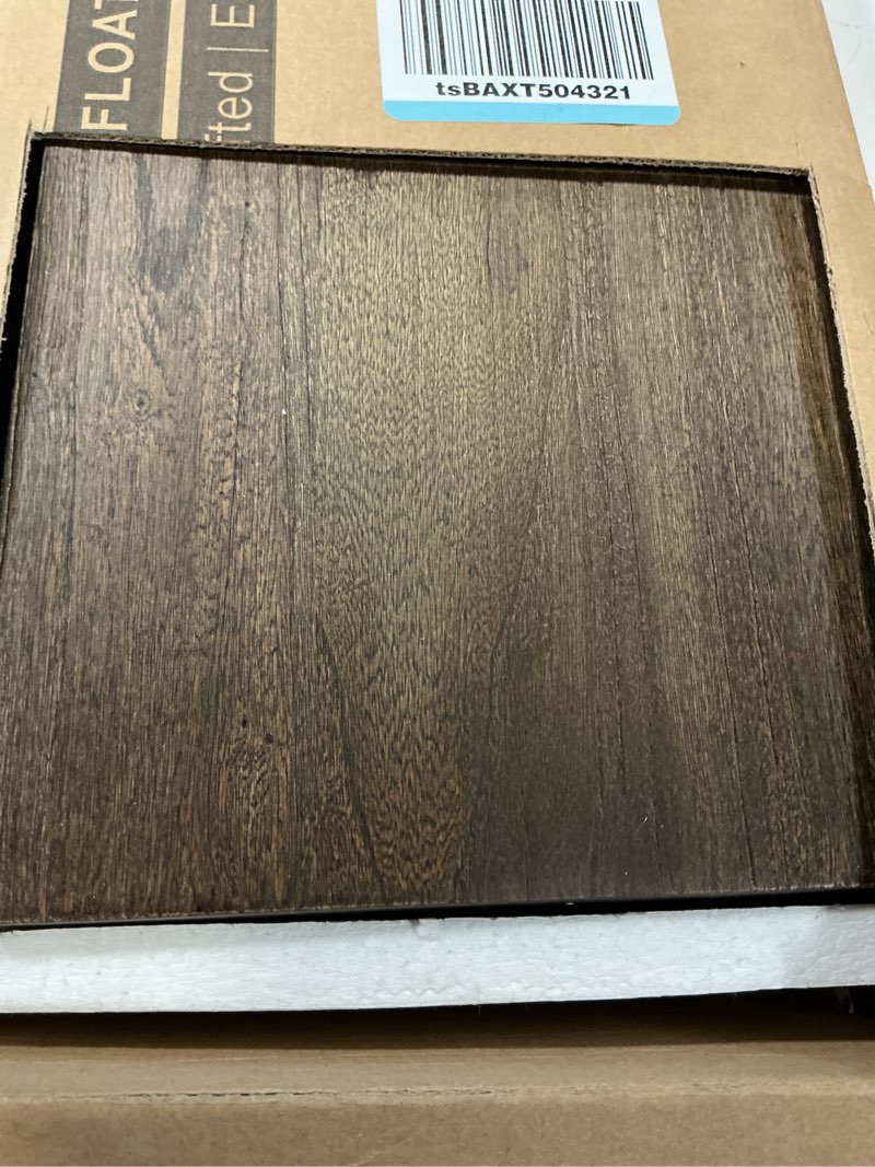 Condition photo showing Good Condition for fun memories solid elm wood floating shelves set of 2-36 inch rustic wall shelves with heavy-duty invisible brackets - for living room, kitchen, bedroom, bathroom - walnut finish walnut 2 flat edge, 36inch