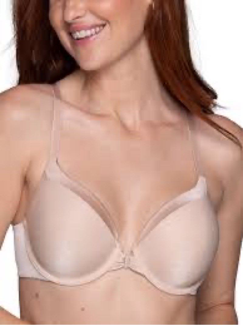 Vanity Fair Women's Front Closure Bra with No-Poke Underwire (34B-44DDD),Average Figure - Beige,36B