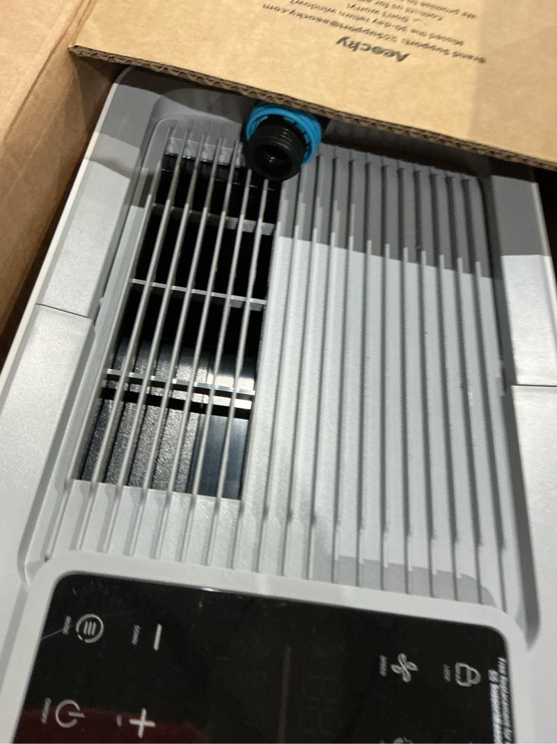 Condition photo showing Good Condition for 50 pint/day compressor dehumidifier, aeocky 3500sq.ft for basement, home, bedroom, bathroom, with drain hose, intelligent humidistat, quiet ivory