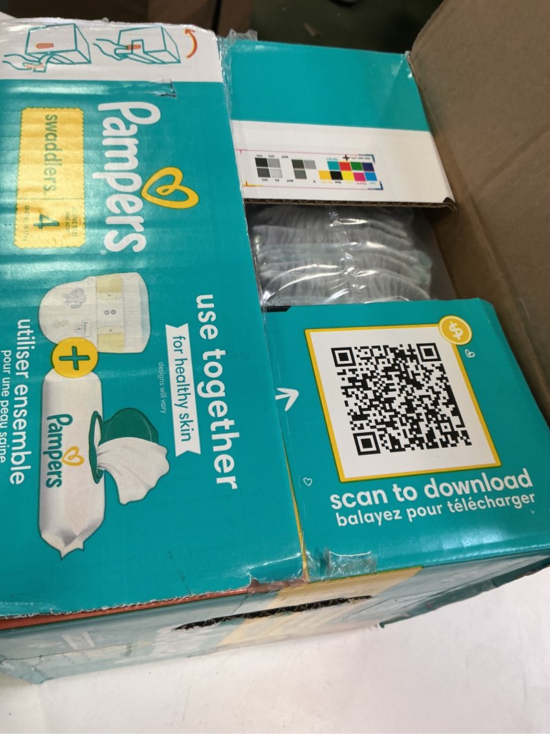 Condition photo showing New/Like New for Pampers Swaddlers Diapers, Size 4 (15-34 lbs), 66 Count, Absorbent, Keeps Baby Dry and Comfortable, Skin Safe Disposable Baby Diaper (Packaging May Vary) Size 4 66