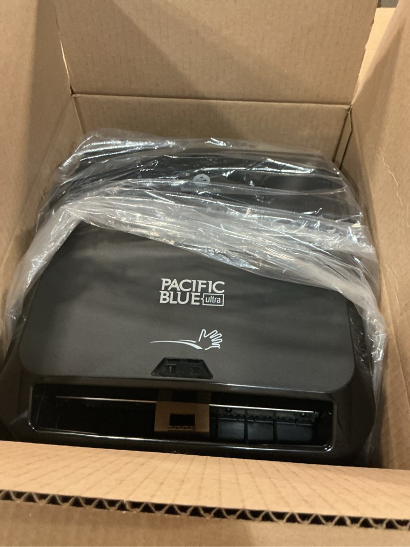 Condition photo showing Good Condition for pacific blue ultra 8" high-capacity automated touchless paper towel dispenser by gp pro (georgia-pacific); black; 59590; 12.9" w x 9" d x 16" h; 1 dispenser automated dispenser