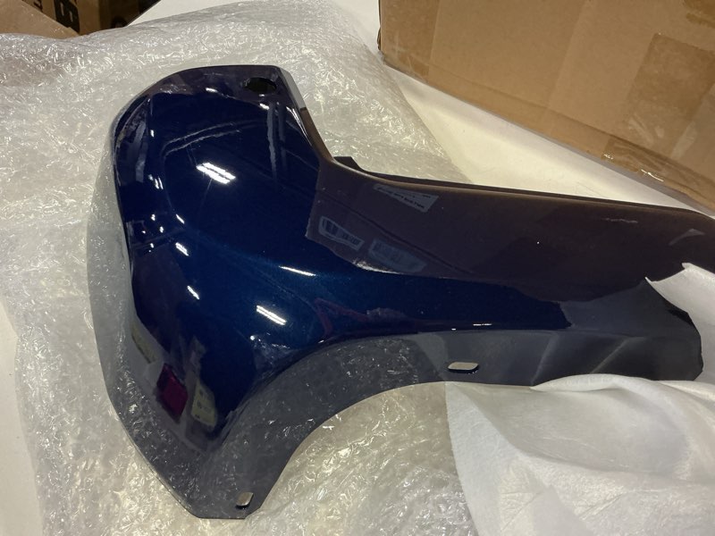 Condition photo showing New/Like New for (COLOR BLUE) Fits for 2016-2023 Toyota Tacoma Barcelona Red Surface Rear Bumper End Caps W/Parking Aid Sensor Holes Left+Right Set Replace for TO1105138,TO1104138 With Park Assist Sensor Holes Barcelona