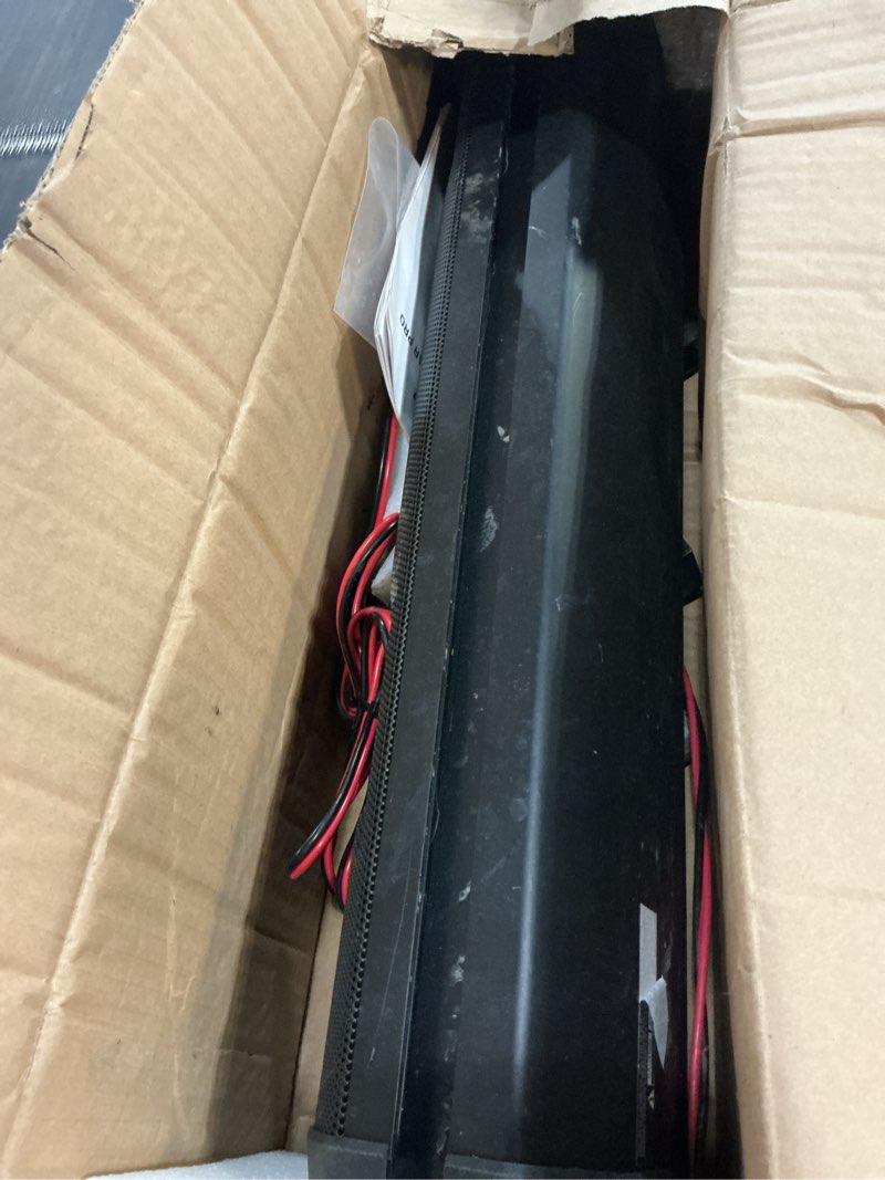 Condition photo showing As Is for ehaho 26 inch 6 speaker utv sound bar, bluetooth golf cart speakers [color changing rgb & strobe light] ip66 waterproof atv speaker system, sxs soundbar compatible with polaris rzr cfmoto can-am 26in