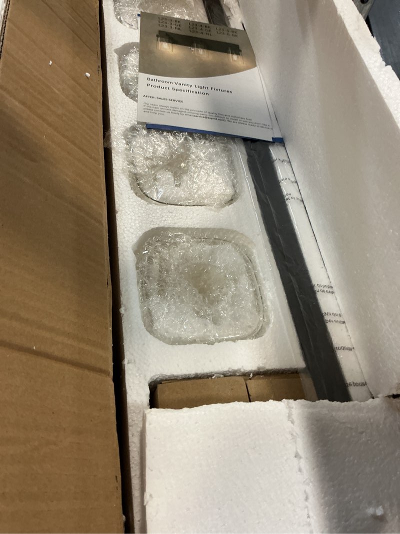 Condition photo showing Good Condition for bathroom vanity light, square design 4 lights morden bathroom lighting fixtures over mirror, black bathroom light vanity fixtures for bathroom/living room/bedroom black 4-light