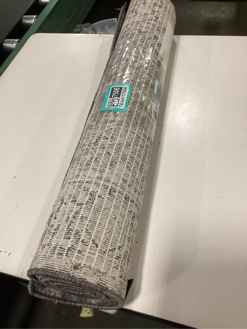 Condition photo showing As Is for Loloi Jean Stoffer Bradbury Collection, Midnight & Multi, 2'-6" x 8'-0" Runner Rug – Modern & Tradit