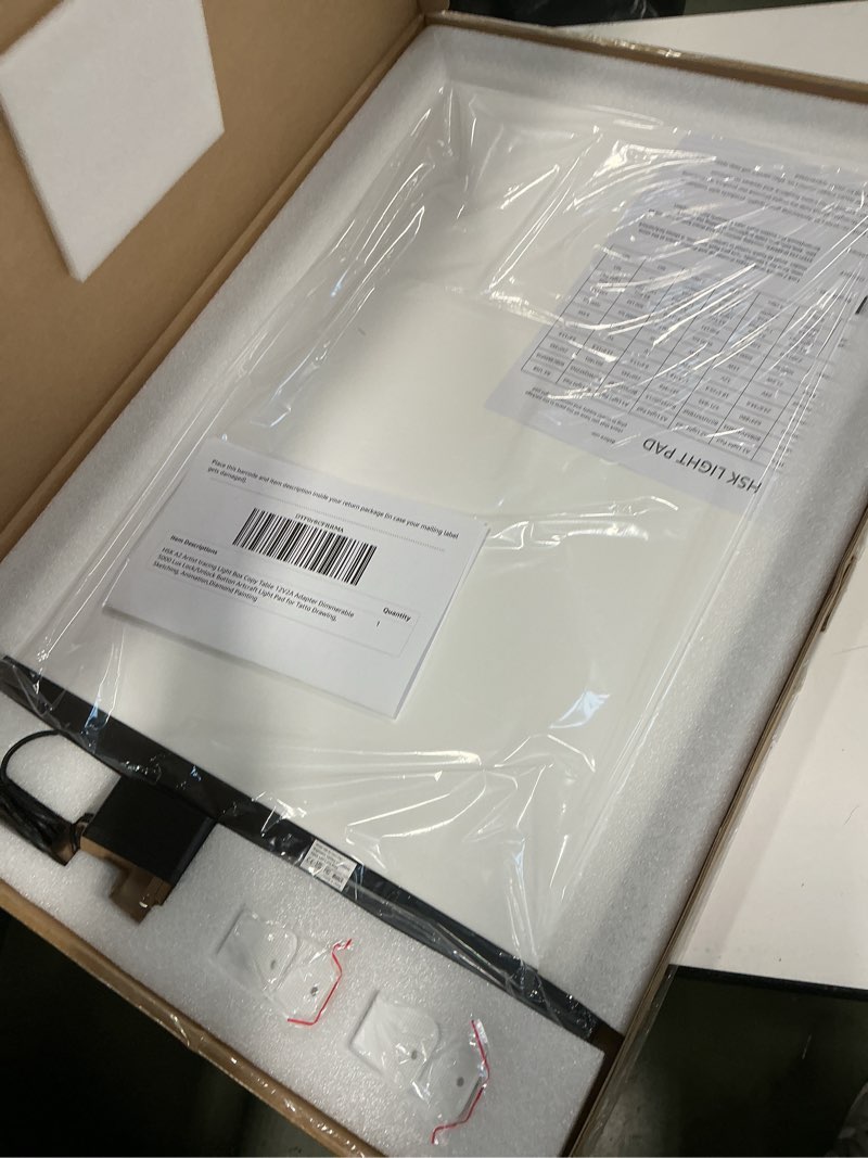 Condition photo showing Good Condition for HSK A2 Artist tracing Light Box Copy Table 12V2A Adapter Dimmerable 5000 Lux Lock/Unlock Button Artc