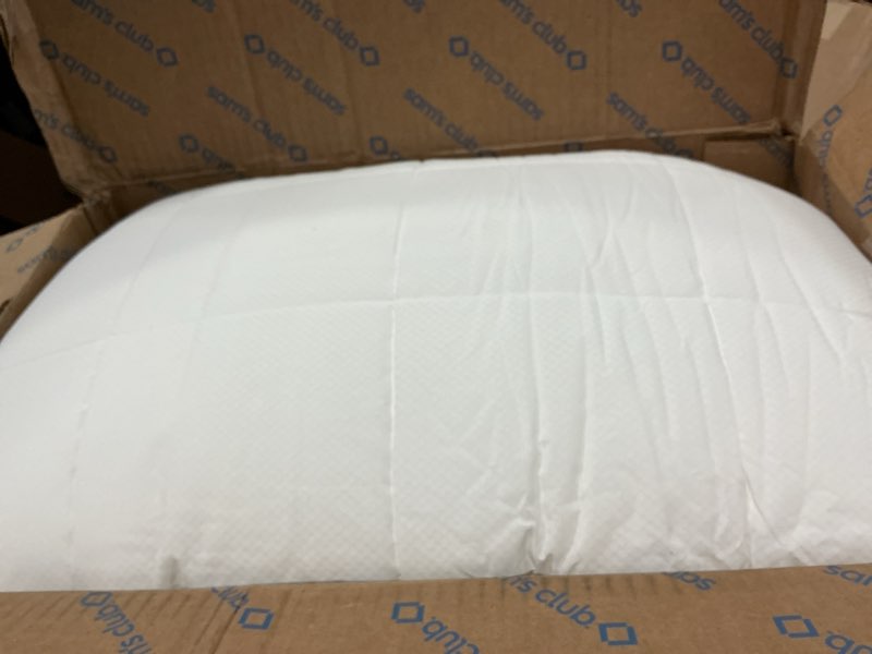 Condition photo showing As Is for Nuzzle Cooling Adjustable Pillow for Side Sleepers, Luxury Standard Size Set of 2 Bed Pillow Hotel Collection - Best Adjust Height Soft Firm Pillow for Back, Stomach or Side Sleepers - Home Gifts Standard SIze (Set of 2) White