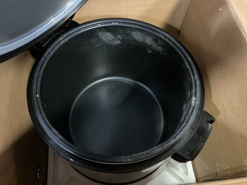 Condition photo showing As Is for 55 raw/110 cup commercial rice warmer(not rice cooker) portable 18.1qt big rice warmer / 122?- 178? adjustable temperature/ 130w/ non-stick inner pot 20l rice warmer