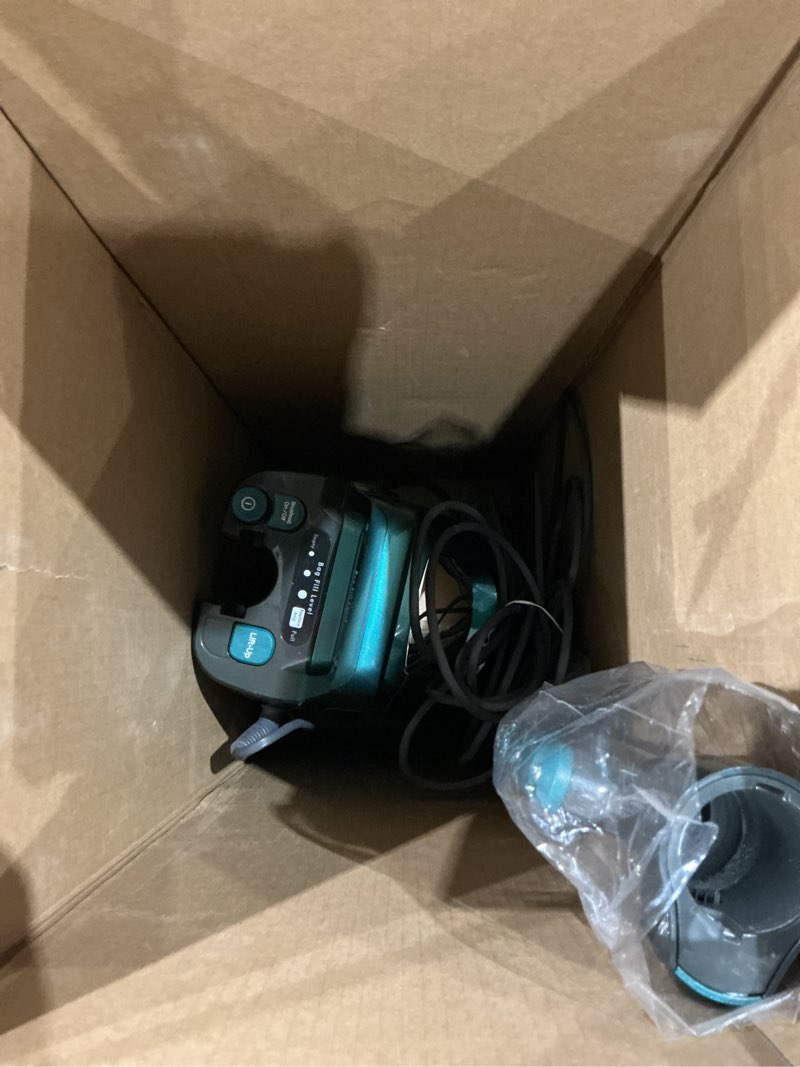 Condition photo showing As Is for kenmore intuition bagged upright vacuum lift-up carpet cleaner 2-motor power suction with hepa filter, 3-in-1 combination tool, handimate for floor, pet hair, 14pounds, green