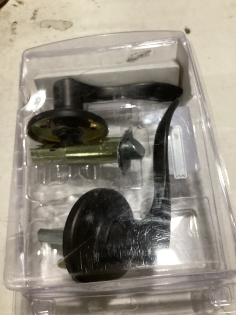 Condition photo showing As Is for kwikset balboa venetian bronze privacy lever right or left handed