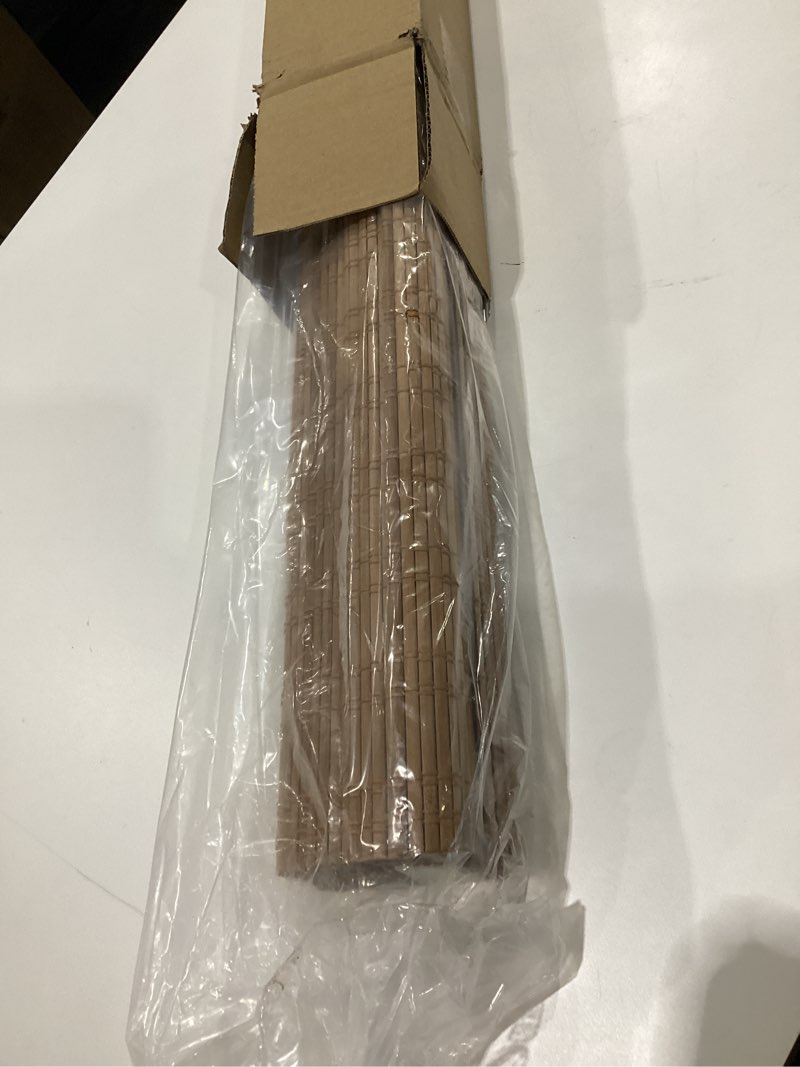 Condition photo showing New/Like New for LazBlinds No Tools No Drill Cordless Bamboo Roman Shades, Light Filtering Window Treatment, Roll Up Bamboo Blinds for Window 35'' W x 64'' H, Ceylon Light Russet Ceylon Light Russet 35'' W x 64'' H