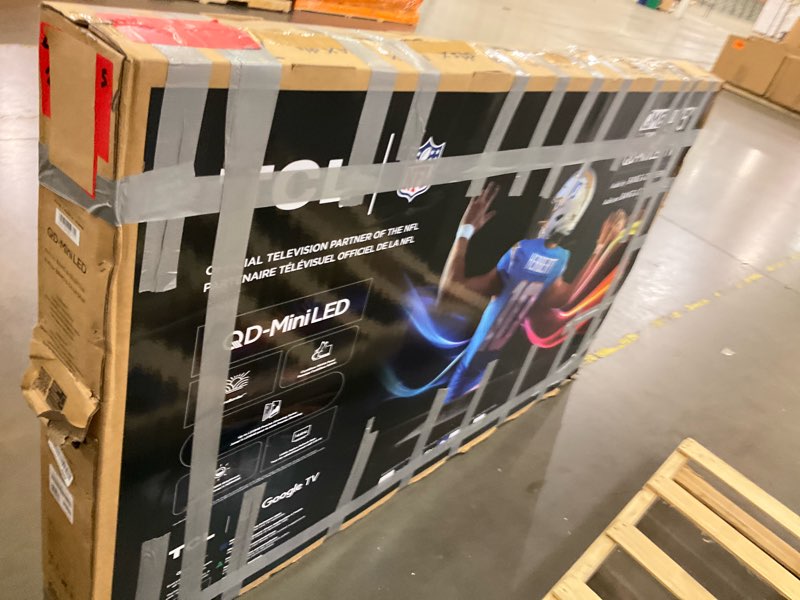Condition photo showing As Is for TCL 75 Inch Class QM8K Series | Mini LED QLED 4K HDR | 75QM8K, 2025 Model | 120HZ-144HZ Anti Reflective Wide Angle Screen Smart Google TV Dolby Atmos | Voice Remote Alexa Gaming Streaming Television