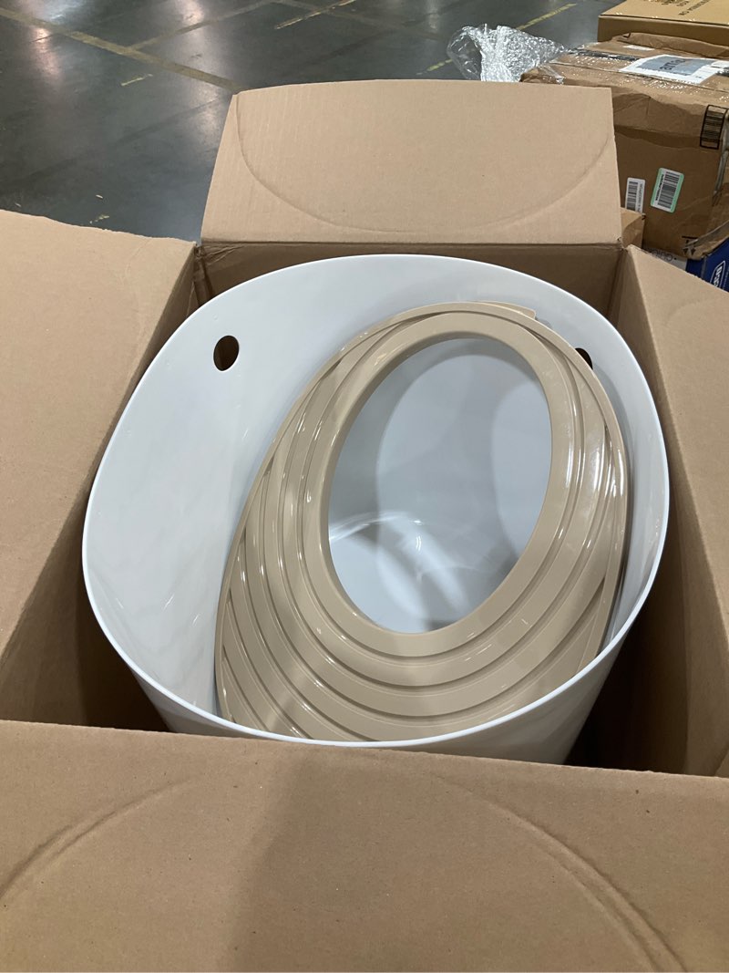 Condition photo showing Good Condition for scoop not included iris usa cat litter box large top entry with lid enclosed covered hooded design litter catching scatter shield pan dog proof pet proof scoop not included odor control for indoor cats kittens beige/white top entry white/beige
