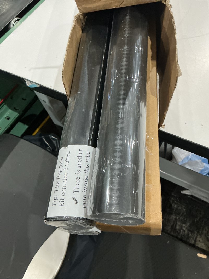 Condition photo showing Good Condition for heavy duty 16 ft flag pole, unbending 100mph wind resistance, 12gauge 95hbw hard aerospace aluminum, in-ground flagpole kit for outside house 16ft black