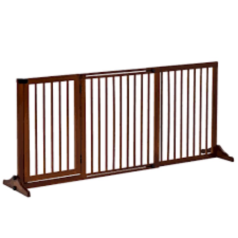 wooden free standing pet gate