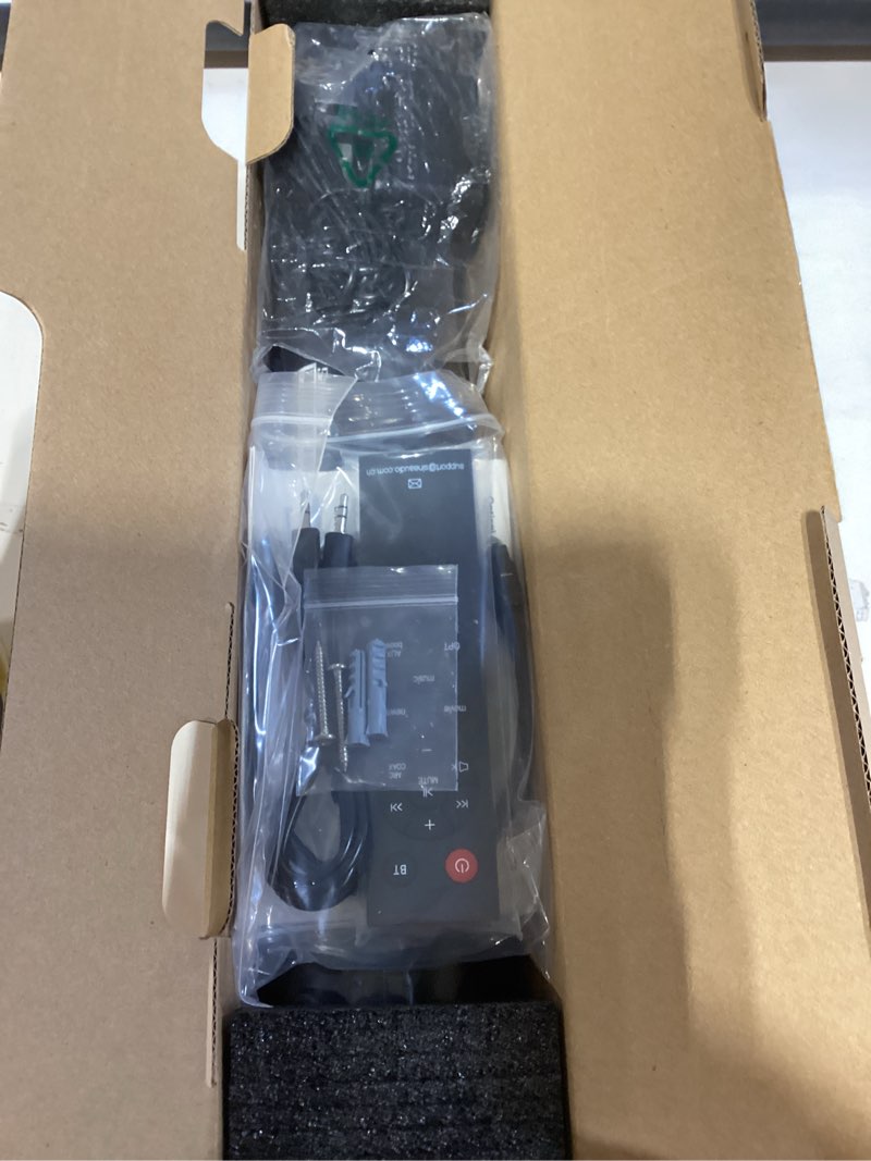 Condition photo showing New/Like New for saiyin sound bar for smart tv, 60w bluetooth 5.3 soundbar with dual bass drivers&clear voice, virtual surround sound system with tv-arc/optical/aux for tv/pc/gaming/projectors, 17 inch, wall mountable