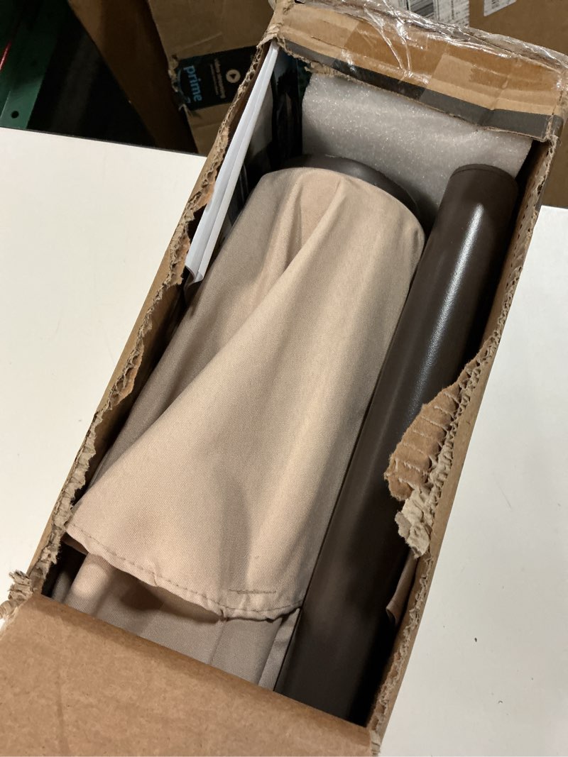 Condition photo showing Good Condition for kingdura 10ft outdoor patio umbrella, market table umbrella with push button tilt and crank, 8 sturdy fiberglass ribs, uv protection for pool, lawn, deck, backyard, garden (beige)