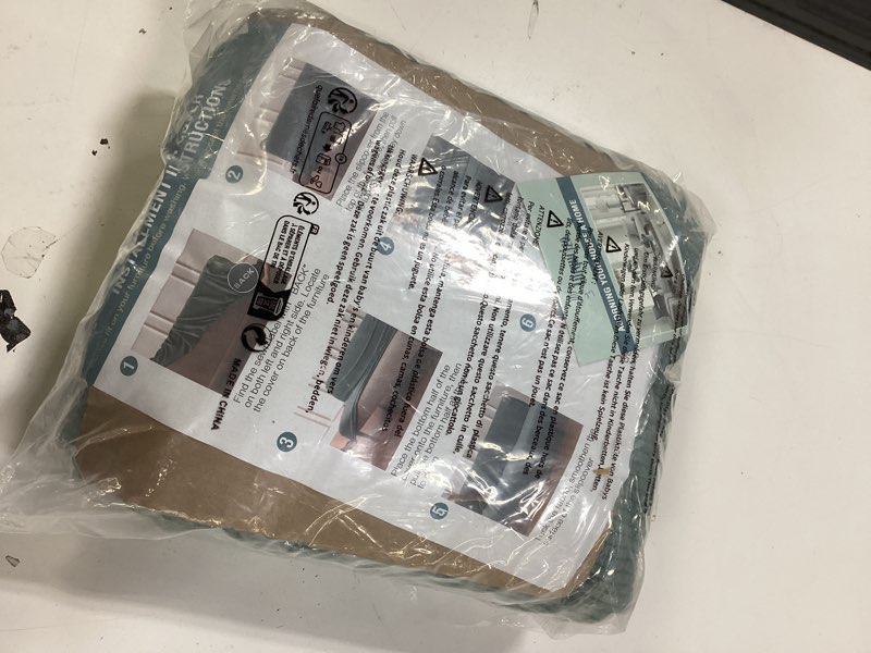 Condition photo showing New/Like New for turquoize stretch futon cover armless sofa cover sofa bed slipcover futon couch cover furniture protector with elastic bottom feature thick soft checked jacquard fabric, dark cyan futon dark cyan
