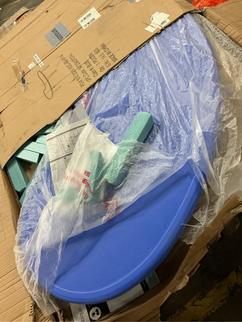 Condition photo showing New/Like New for Flash Furniture 35''W x 65''L Half-Moon Blue Plastic Height Adjustable Activity Table