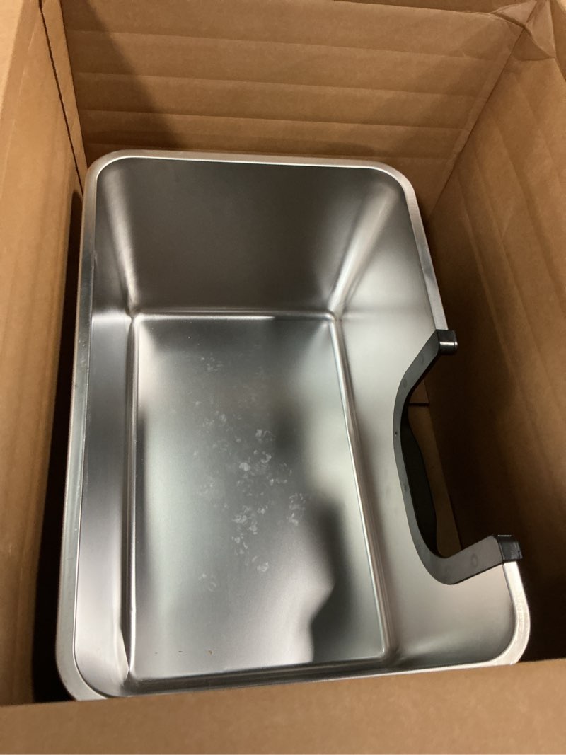 Condition photo showing As Is for Yangbaga Extra Large Stainless Steel Litter Box, Leak Proof 12 Inches High Sides for Urine & Litter Trapping, Easy Entry for Kittens, Older Cats,Non-Stick,Non-Slip,No Sharp Edges