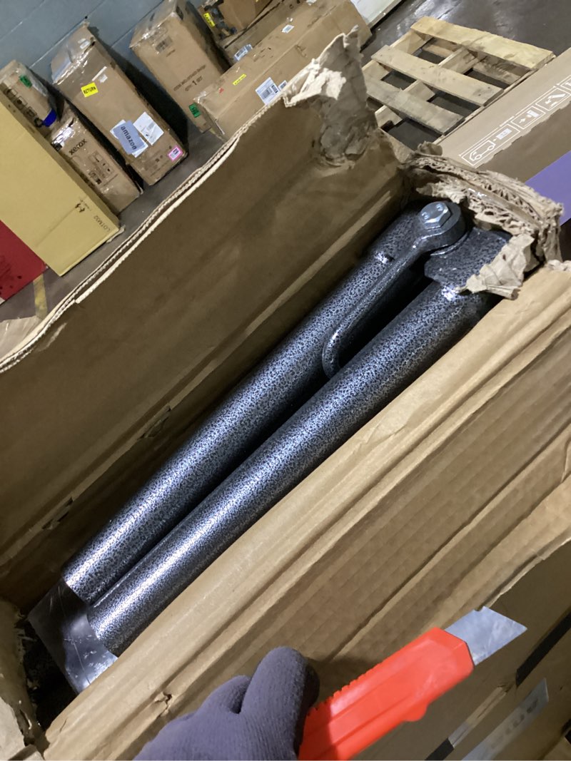 Condition photo showing As Is for Hammock Chair with Stand,Heavy-Duty Thickened Frosted Iron Pip Swing Frame, Large Size Cotton Canvas Swing Quick Assembly 450Lbs Frame Capacity for Indoor Outdoor (Single Stand)