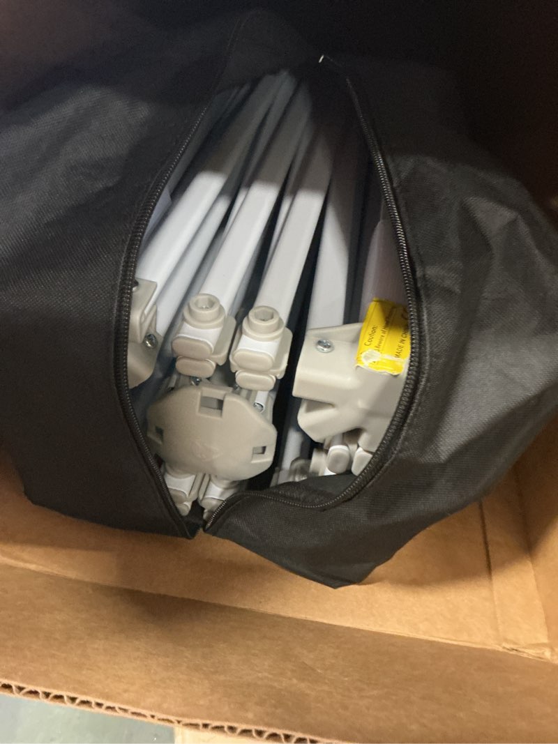 Condition photo showing As Is for Sekey 10x10 Pop Up Canopy with One Push Setup-Easy Up Canopy with 99% UV Blocking - Instant Outdoor Sun Shade for Events, Parties, Camping- Commercial Gazebo with Weight Bags,Wind Proof&Waterproof White 10x10ft canopy