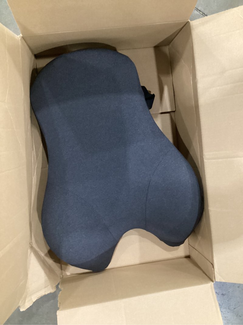 Condition photo showing As Is for Teemour High Back Support Pillow for Office Chair, Fully Support Back Cushion - Memory Foam Lumbar Support Pillow for Offfice Chair, Desk, Gaming Chair, Promotes Posture Pain Relief Adjustable Straps Long Back, SIMILAR TO STOCK PHOTOS