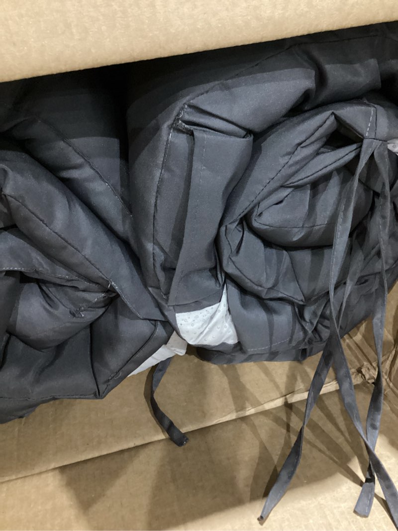 Condition photo showing Good Condition for kigley outdoor chaise lounge cushions with 3 side pocket 74.5 x 22 x 4.7 inch patio chaise lounge cushion, water-repellent and fade-resistant tufted summer replacement(2 pcs,dark gray,solid color) 2 dark gray