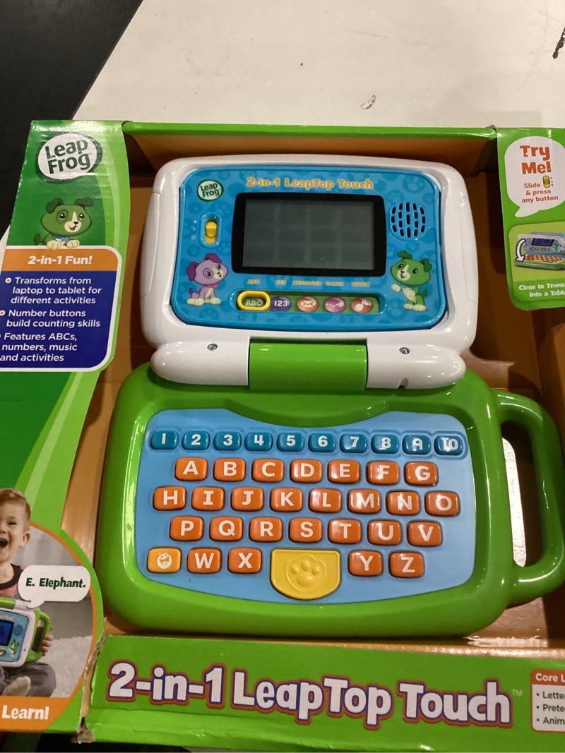 Condition photo showing New/Like New for (not tested)leapfrog 2-in-1 leaptop touch, green green standard packaging