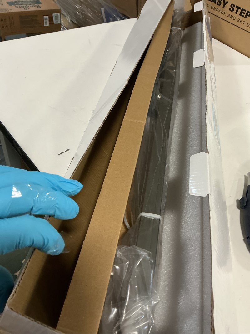 Condition photo showing New/Like New for Sharp-tec Linear Shower Drain, 36 inch Shower Drain with Removable Pattern Cover, Brushed Nickel 304 Stainless Steel Rectangle Floor Drain, Adjustable Feet and Hair Strainer Included Brushed Nickel 36 inch