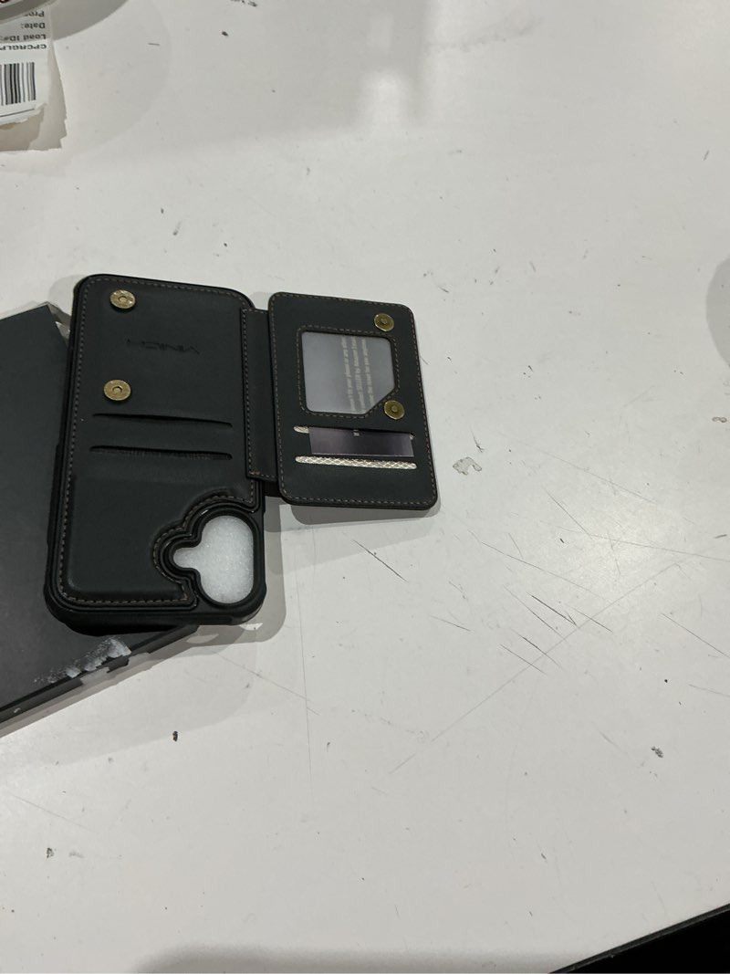 Condition photo showing Good Condition for vinich for iphone 16 plus wallet case with card holder, rfid blocking credit slots kickstand shockproof phone cover fit for iphone 16 plus 6.7" black for iphone 16 plus - 6.7'' black