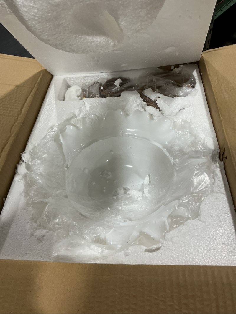 Condition photo showing Good Condition for hddfl white glass pendant lights modern pendant lighting fixtures 11.8 in hanging lamp for kitchen island bedroom dining room coffee shop hallway hotel living room white and brass 11.8inch