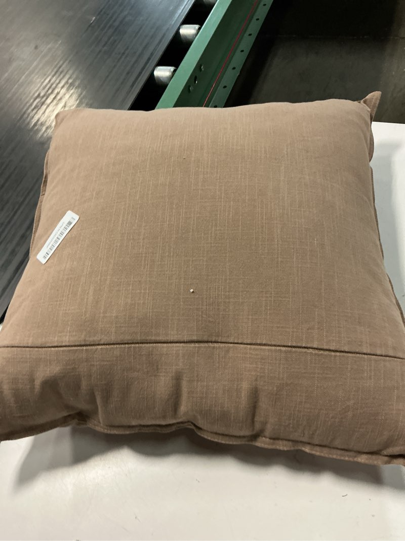 Condition photo showing As Is for 20x20 inch set of 2 decorative linen solid throw pillow covers boho accent farmhouse couch pillowcases modern netural home decor for couch sofa living room bed,light brown coco brown 20" x 20" (pack of 2)