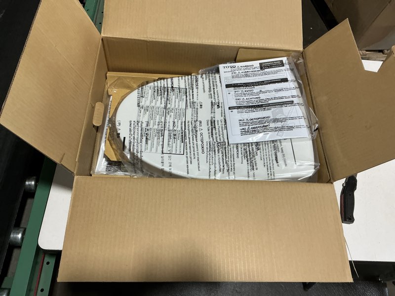 Condition photo showing New/Like New for toto washlet s5 electronic bidet toilet seat with instantaneous water heating, premist and ewater+ wand cleaning, elongated, cotton white - sw3446#01 cotton white elongated contemporary lid