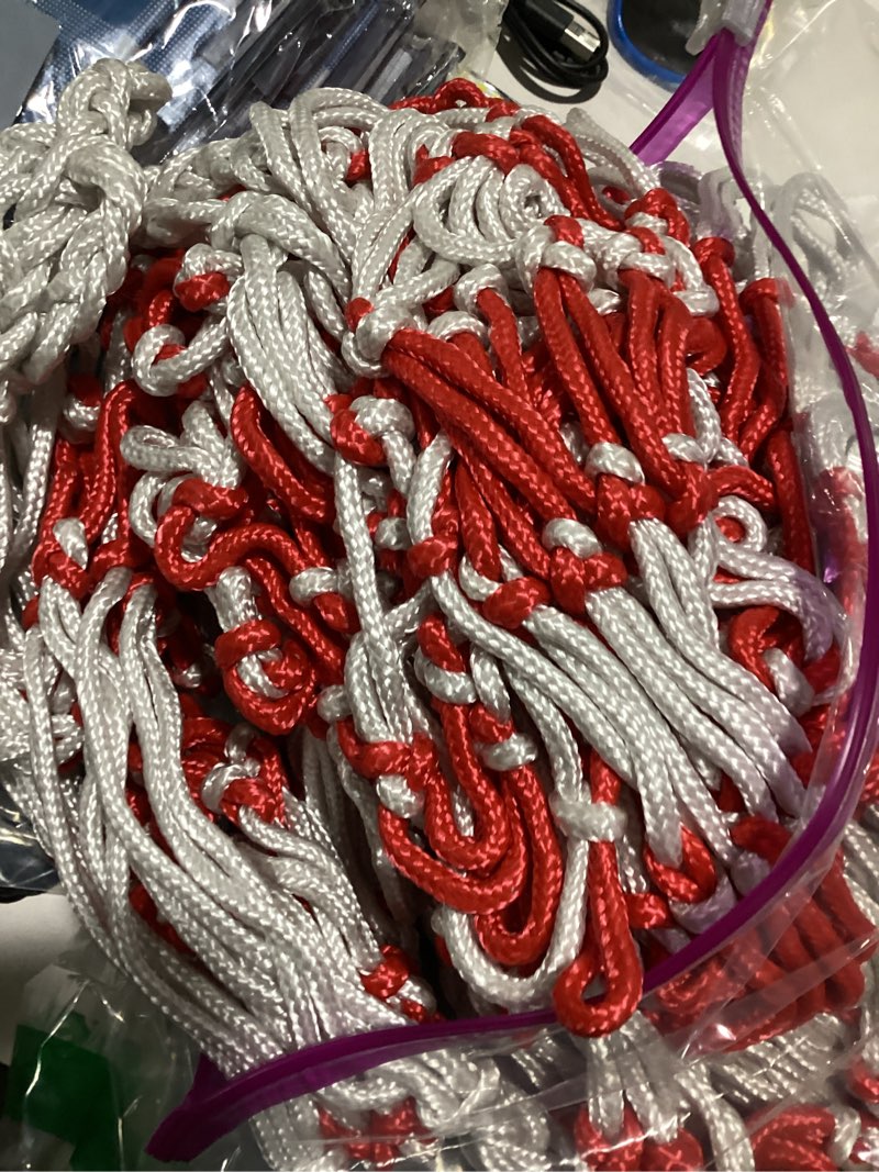 Condition photo showing New/Like New for 12 pack melon hammocks cradles with s hooks, heavy duty watermelon hammock net to prevent falling for growing cantaloupe pumpkin watermelon white & red-pack 12