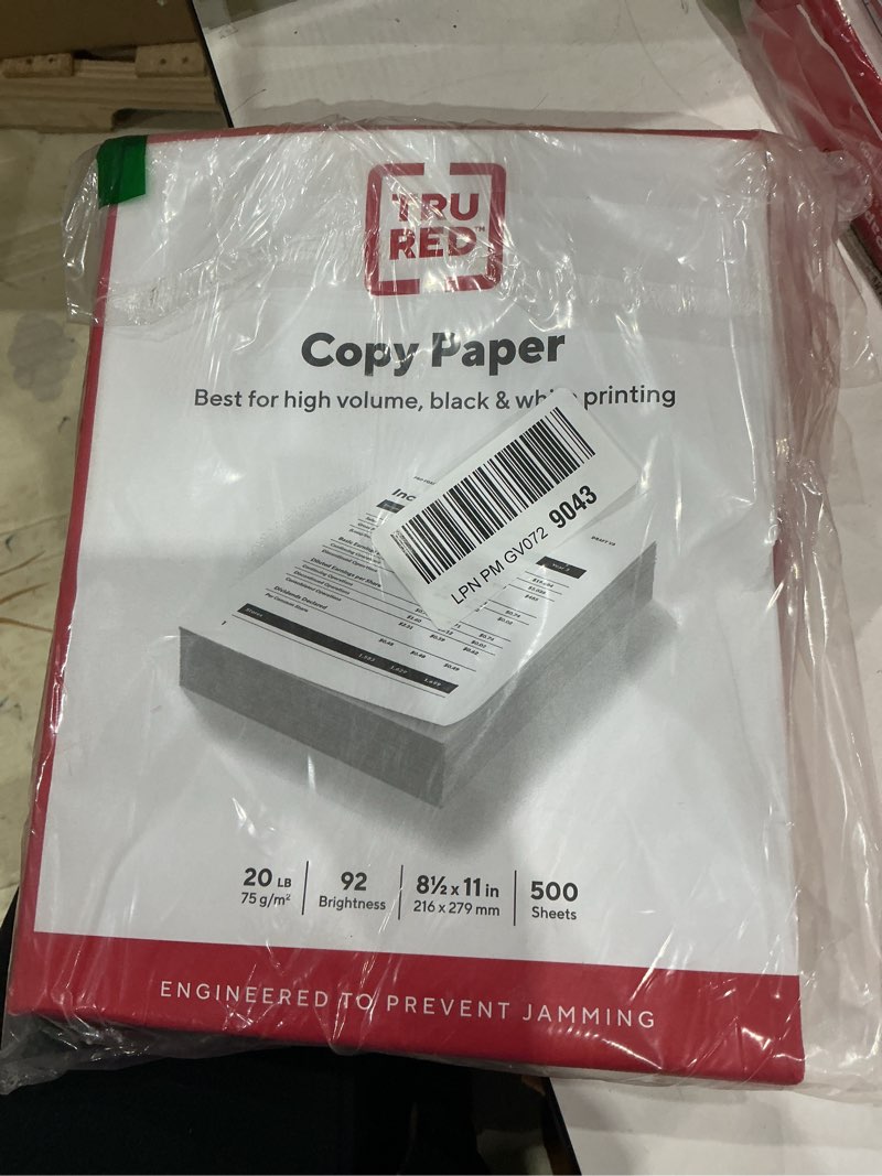 Condition photo showing New/Like New for tru red printer paper, 8.5" x 11", designed for high-speed printers, 92-brightness 500 sheets 8.5'' x 11''