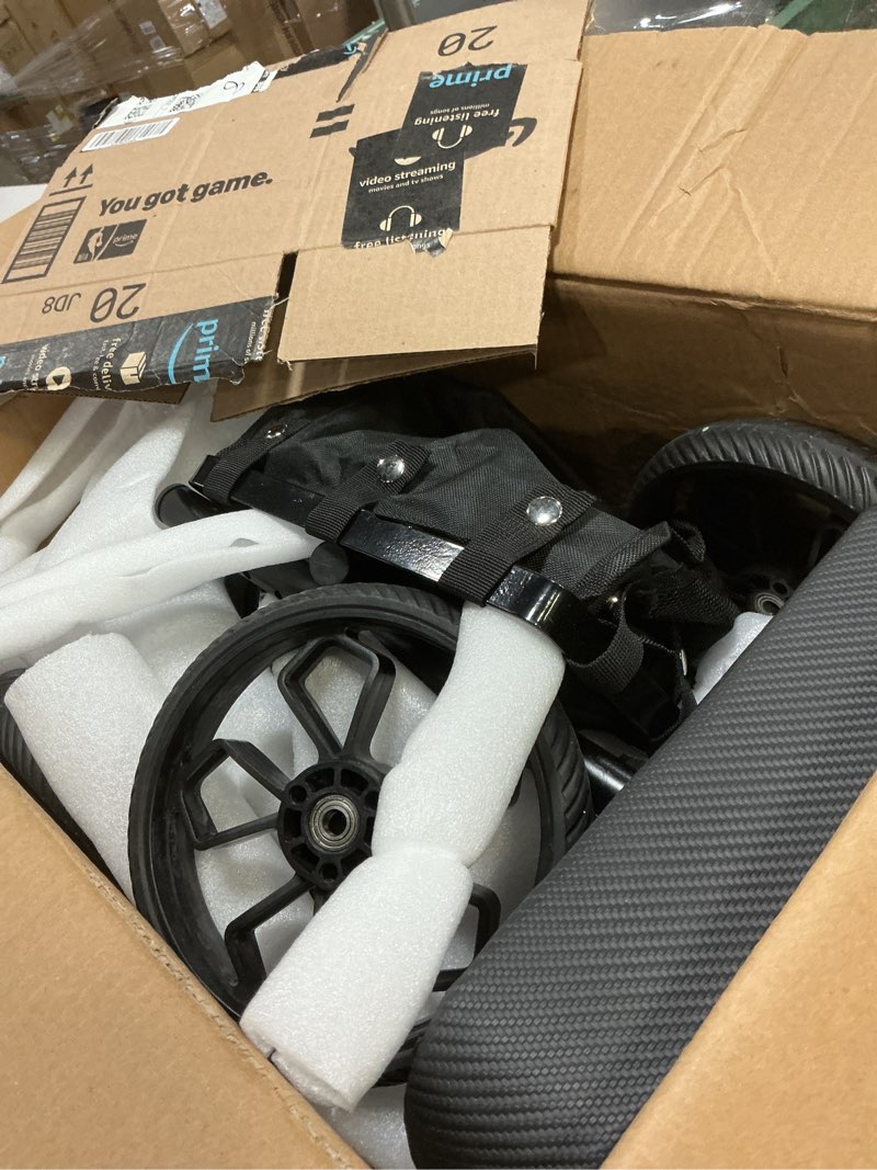 Condition photo showing Good Condition for Fvzzin Lightweight Knee Scooter Crutch Alternative, Foldable & Adjustable Knee Scooter for Adults for Foot Surgery, Steerable Knee Walker with Detachable Basket, Includes DIY Stickers-Metallic Black