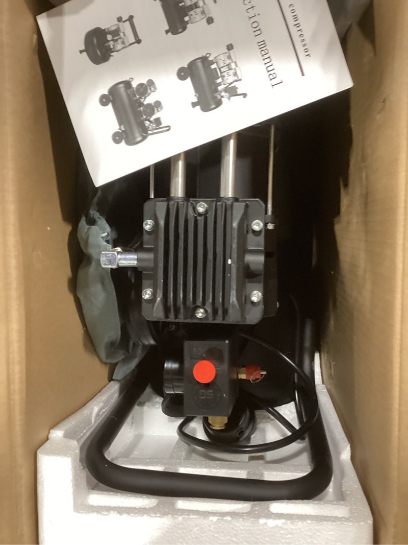 mzb 6.4 gallon ultra quiet air compressor 110v/60hz 1.5hp 7.41cfm max 115psi steel tanks oil-free 70