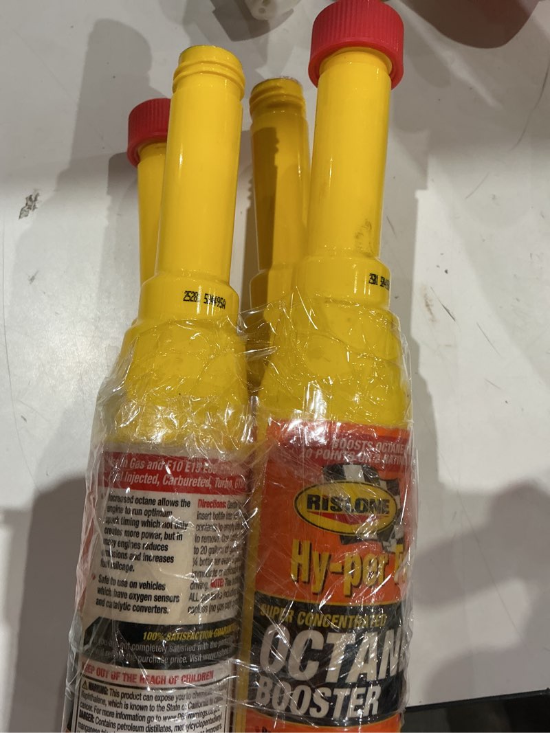 Condition photo showing Good Condition for rislone hy-per fuel octane booster,fl. oz, pack,4