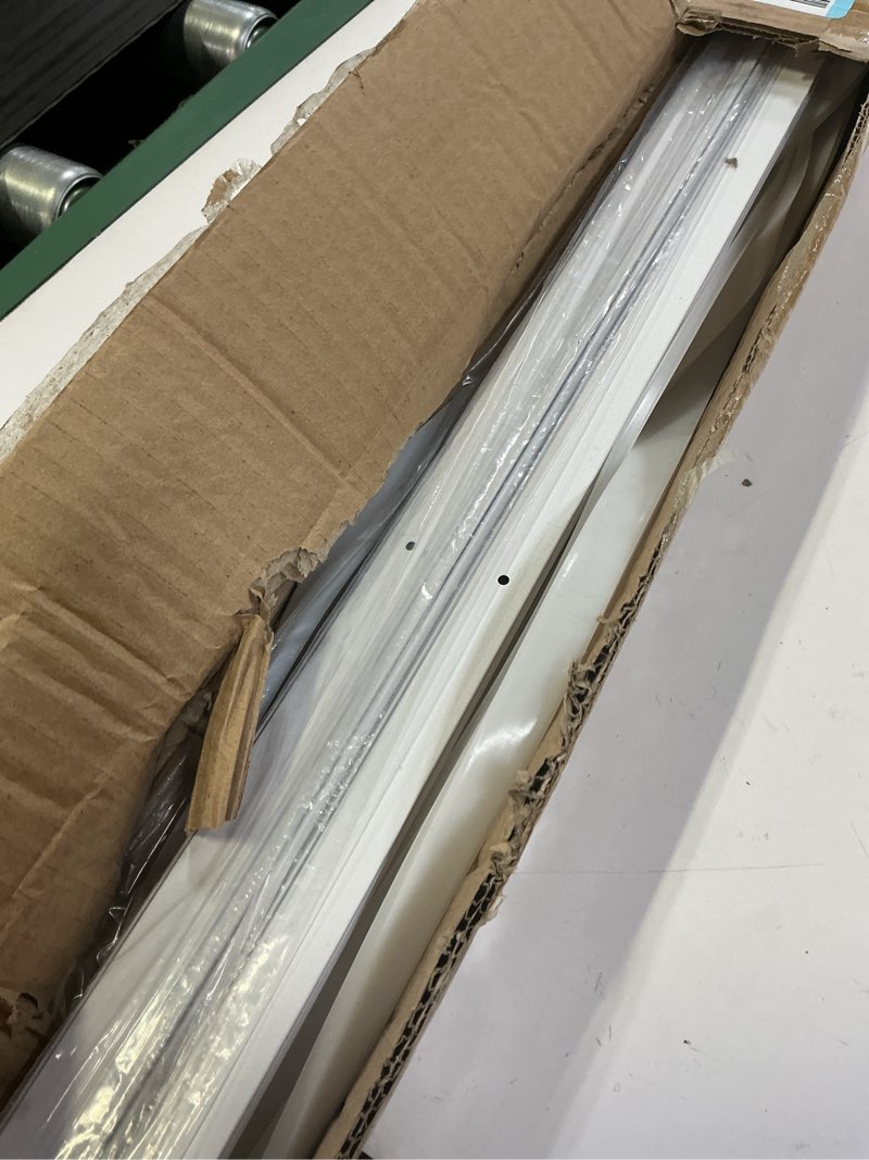 Condition photo showing As Is for thmoother led strip pre-drilled white u channel diffuser 10-pack 3.28ft,surface mounted tape light aluminum track with continuous silicone cover. flush installed low profile (white, 10x3.3ft) white 10x3.3ft