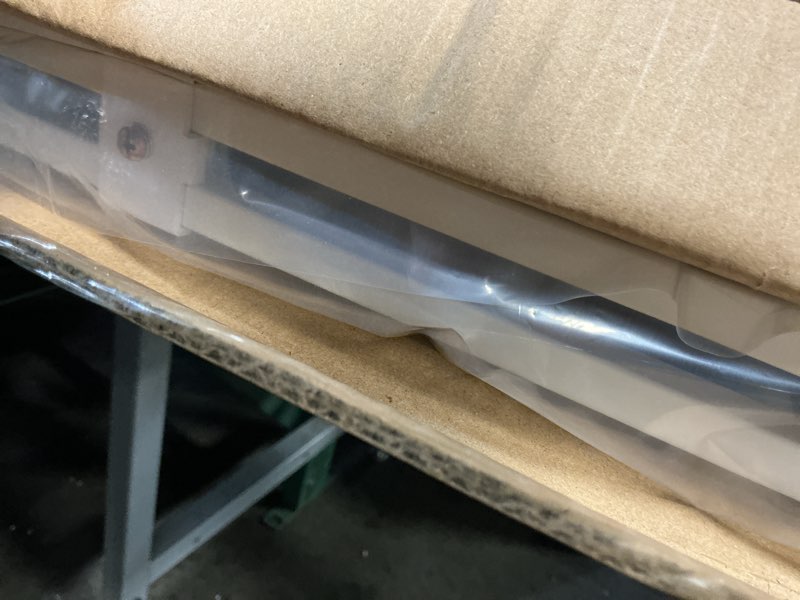 Condition photo showing New/Like New for babelio baby gate for stairs & doorways, 26-43" w 34" h extra tall| no bottom bar| easy installation| one-handed operation| auto-close| hardware mount (drill needed) safety dog/pet gate indoor (white) *white 34" h, 26-43" w-standard
