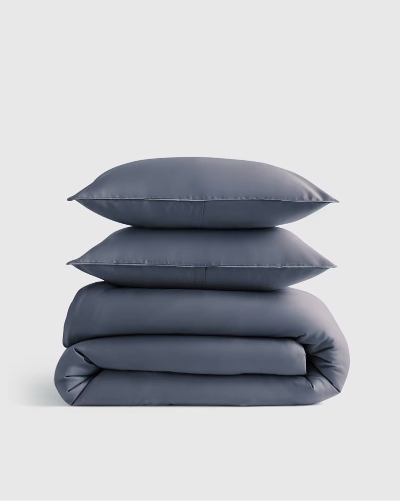 organic cotton sateen comforter set king / cal king color mineral 