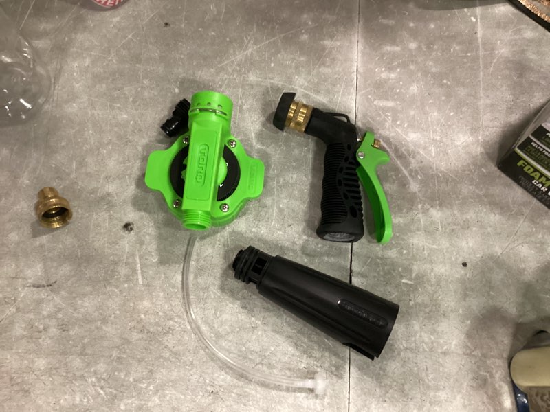 Condition photo showing Good Condition for chemical guys torq foam blaster 6 - foam cannon garden hose attachment, easy to use, sprays thick suds for safe washing trucks, suvs, motorcycles, rvs, and other vehicles foam blaster only