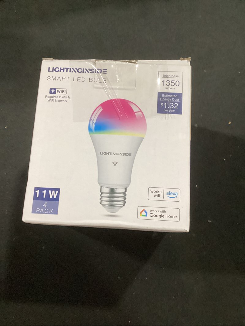 Condition photo showing Good Condition for Lightinginside Smart Light Bulbs 100W Equiv., 1350LM 11W Smart Bulb Works with Alexa/Google Home/Sma