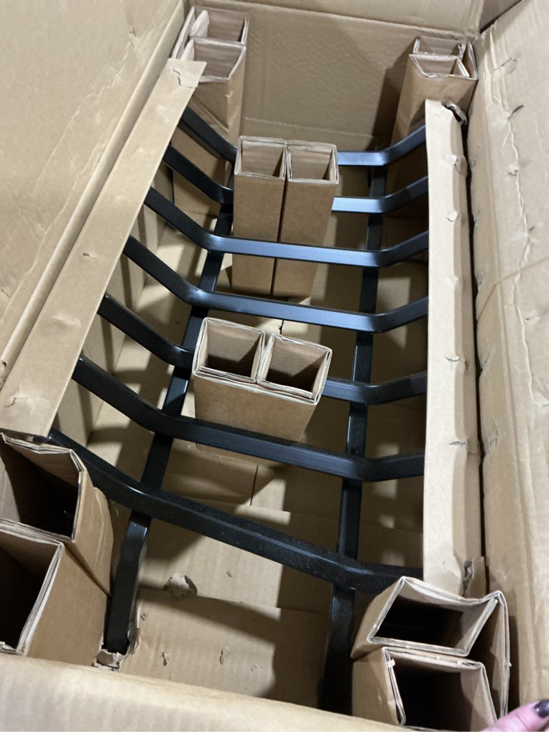 Condition photo showing Good Condition for innfinest fireplace log grate 30 inch 7 bar fire grates heavy duty 3/4” wide solid steel indoor chimney hearth outdoor fire place kindling tool pit wrought iron wood stove firewood burning rack holder