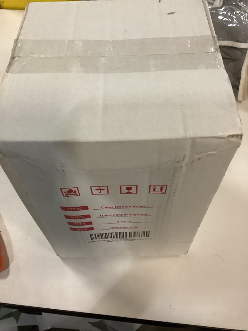 Condition photo showing New/Like New for BOMEI PACK 10" Clear Stretch Wrap 4Pack 950ft 80 Guage Stretch Cling Durable Adhering Packing Moving Packaging Heavy Duty Shrink Film Stretch Wrap